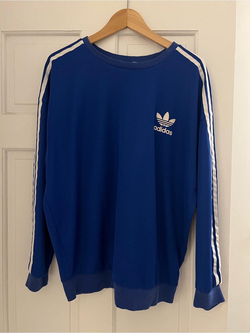 Adidas Blue Trefoil Crewneck Sweatshirt
